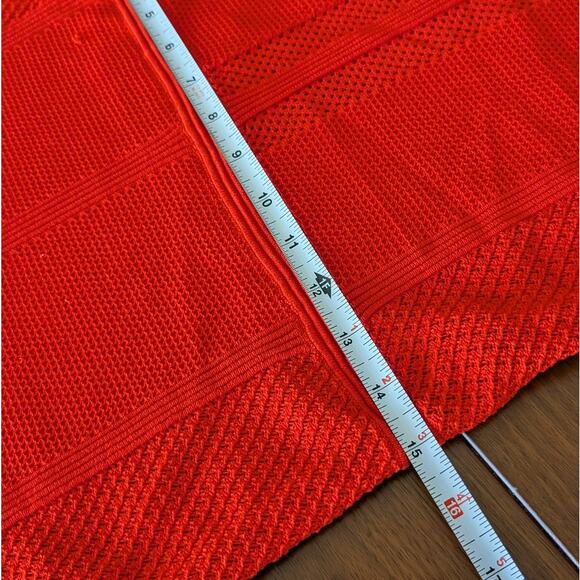 House Of Harlow Orange Red High Neck Crochet Sleeveless Maxi Midi Dress, size L - Picture 8 of 11